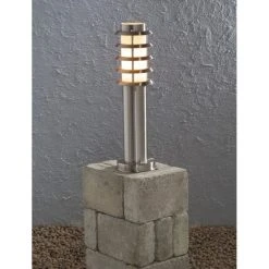 Konstsmide Leuchten Konstsmide Trento Sockelleuchte Edelstahl, 1-flammig