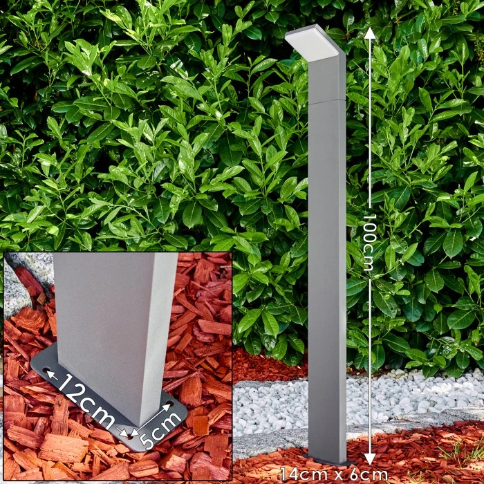 Hofstein Korup Wegeleuchte LED Aluminium, 1-flammig 4 Hofstein Korup Wegeleuchte LED Aluminium, 1-flammig – Bild 2