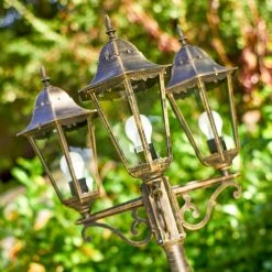 Hofstein Langsele Kandelaber Braun, Gold, 3-flammig -Günstiges Wegeleuchten Geschäft langsele kandelaber h3022870 5