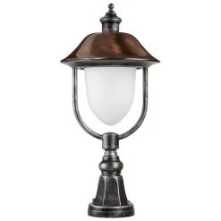 LCD 1157 Sockelleuchte Schwarz, Kupferfarben, 1-flammig