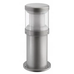 LCD Illertissen Sockelleuchte Silber, 1-flammig