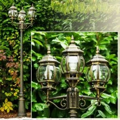 Hofstein Lentua Kandelaber Braun, Gold, 3-flammig