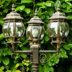 Hofstein Lentua Kandelaber Braun, Gold, 3-flammig -Günstiges Wegeleuchten Geschäft lentua kandelaber h388 bg 2