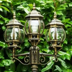 Hofstein Lentua Kandelaber Braun, Gold, 3-flammig -Günstiges Wegeleuchten Geschäft lentua kandelaber h388 bg 7