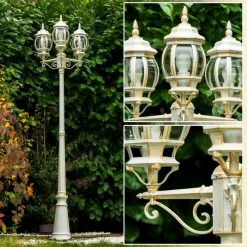 Hofstein Lentua Kandelaber Wei&szlig;, Gold, 3-flammig -Günstiges Wegeleuchten Geschäft lentua kandelaber h388 wg 9