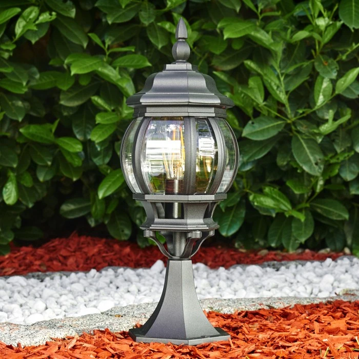 Hofstein Lentua Sockelleuchte Schwarz, 1-flammig 9 Hofstein Lentua Sockelleuchte Schwarz, 1-flammig – Bild 7