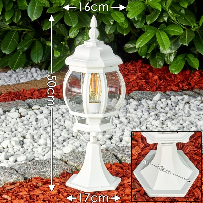 Hofstein Lentua Sockelleuchte Weiß, 1-flammig 4 Hofstein Lentua Sockelleuchte Weiß, 1-flammig – Bild 2