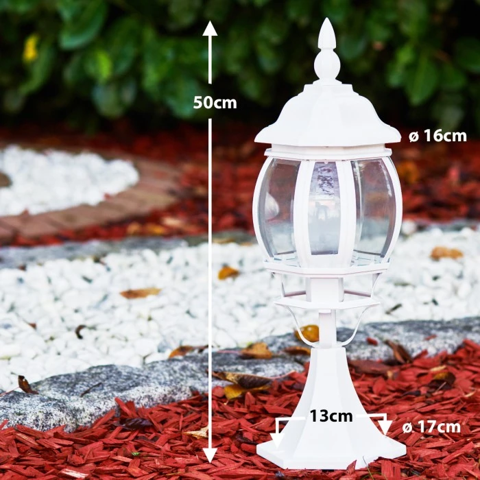 Hofstein Lentua Sockelleuchte Weiß, 1-flammig 4 Hofstein Lentua Sockelleuchte Weiß, 1-flammig – Bild 2