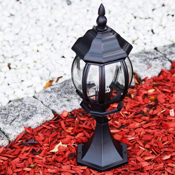 Hofstein Lentua Sockelleuchte Schwarz, 1-flammig 5 Hofstein Lentua Sockelleuchte Schwarz, 1-flammig – Bild 3