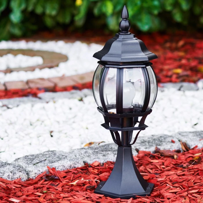 Hofstein Lentua Sockelleuchte Schwarz, 1-flammig 6 Hofstein Lentua Sockelleuchte Schwarz, 1-flammig – Bild 4