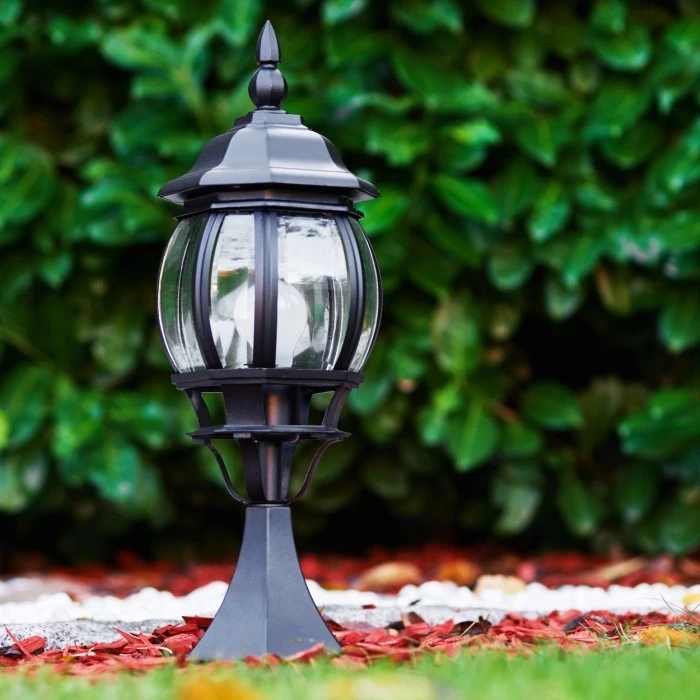 Hofstein Lentua Sockelleuchte Schwarz, 1-flammig 7 Hofstein Lentua Sockelleuchte Schwarz, 1-flammig – Bild 5