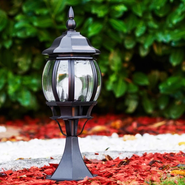 Hofstein Lentua Sockelleuchte Schwarz, 1-flammig 8 Hofstein Lentua Sockelleuchte Schwarz, 1-flammig – Bild 6