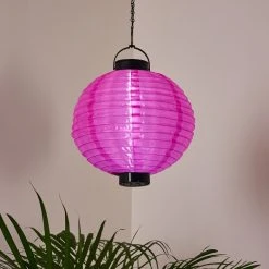 Hofstein Leogang Solar-Hängeleuchte LED Pink, 1-flammig -Günstiges Wegeleuchten Geschäft leogang solar haengeleuchte h3371640 2