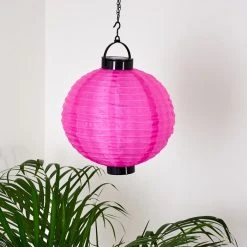 Hofstein Leogang Solar-Hängeleuchte LED Pink, 1-flammig -Günstiges Wegeleuchten Geschäft leogang solar haengeleuchte h3371640 3