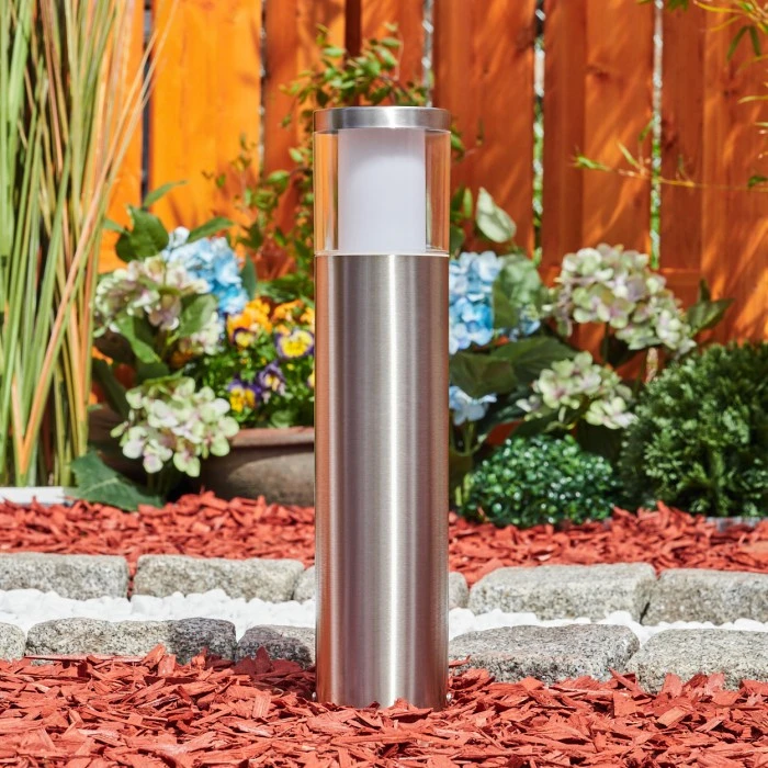 Hofstein Leon Außenwegeleuchte LED Nickel-Matt, 1-flammig 11 Hofstein Leon Außenwegeleuchte LED Nickel-Matt, 1-flammig – Bild 9