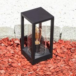 Hofstein Lesotho Sockelleuchte Schwarz, 1-flammig -Günstiges Wegeleuchten Geschäft lesotho sockelleuchte h3376010 8