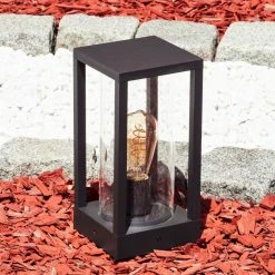 Hofstein Lesotho Sockelleuchte Schwarz, 1-flammig -Günstiges Wegeleuchten Geschäft lesotho sockelleuchte h3376010 9