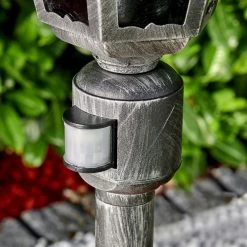 Hofstein Lignac Außenstehleuchte Schwarz, Silber, 1-flammig, Bewegungsmelder -Günstiges Wegeleuchten Geschäft lignac aussenstehleuchte h3012741 do2 6