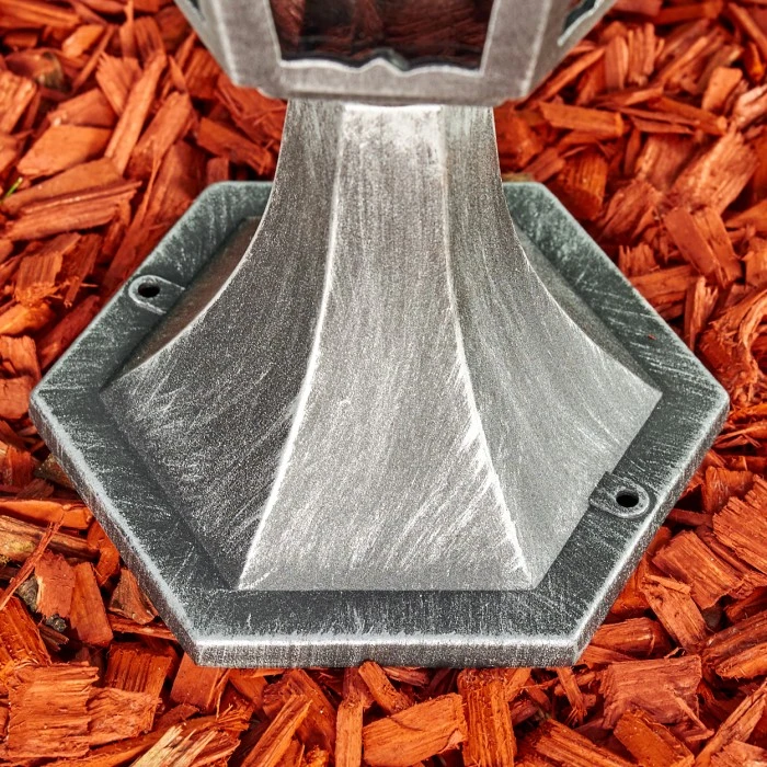 Hofstein Lignac Sockelleuchte Schwarz, Silber, 1-flammig 13 Hofstein Lignac Sockelleuchte Schwarz, Silber, 1-flammig – Bild 11