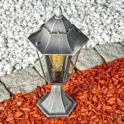 Hofstein Lignac Sockelleuchte Schwarz, Silber, 1-flammig 17 Hofstein Lignac Sockelleuchte Schwarz, Silber, 1-flammig -Günstiges Wegeleuchten Geschäft lignac sockelleuchte h3012727 do2 4