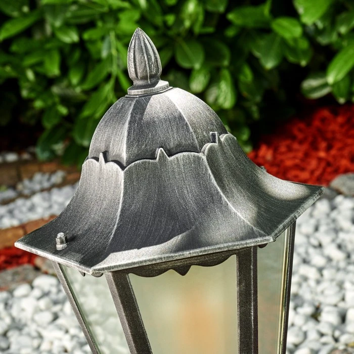 Hofstein Lignac Sockelleuchte Schwarz, Silber, 1-flammig 8 Hofstein Lignac Sockelleuchte Schwarz, Silber, 1-flammig – Bild 6