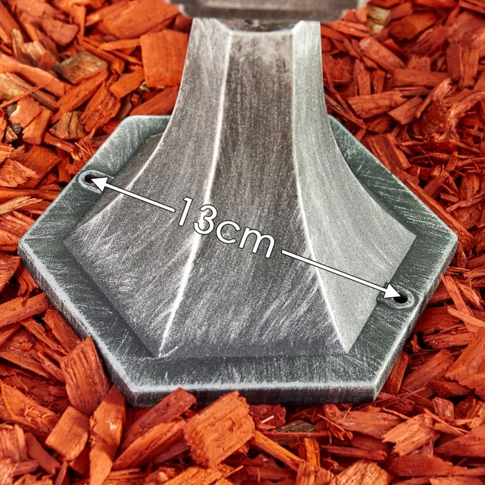 Hofstein Lignac Sockelleuchte Schwarz, Silber, 1-flammig 12 Hofstein Lignac Sockelleuchte Schwarz, Silber, 1-flammig – Bild 10