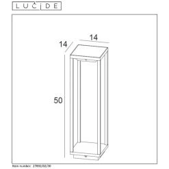 Lucide TENSO SOLA Solar-Pollerleuchte LED Anthrazit -Günstiges Wegeleuchten Geschäft lucide tenso sola solar pollerleuchte 27892 02 30 8