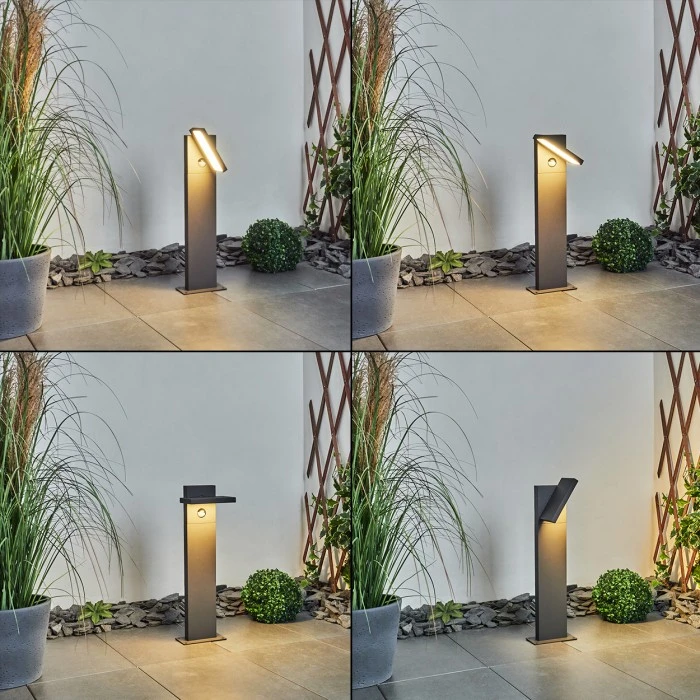 Hofstein Lyckan Wegeleuchte LED Anthrazit, 1-flammig, Bewegungsmelder 4 Hofstein Lyckan Wegeleuchte LED Anthrazit, 1-flammig, Bewegungsmelder – Bild 2