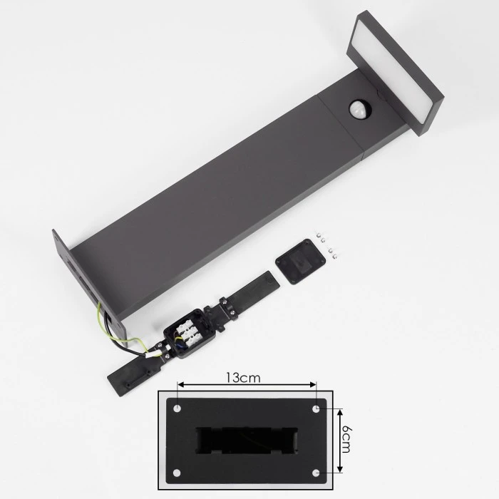 Hofstein Lyckan Wegeleuchte LED Anthrazit, 1-flammig, Bewegungsmelder 7 Hofstein Lyckan Wegeleuchte LED Anthrazit, 1-flammig, Bewegungsmelder – Bild 5