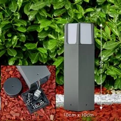 Hofstein Lysabbel Sockelleuchte LED Anthrazit, 1-flammig -Günstiges Wegeleuchten Geschäft lysabbel sockelleuchte h3301692 do1 1