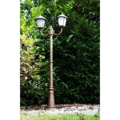 Hofstein Madrid Kandelaber Braun, Gold, 2-flammig -Günstiges Wegeleuchten Geschäft madrid kandelaber h158 5