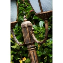 Hofstein Madrid Kandelaber Braun, Gold, 2-flammig -Günstiges Wegeleuchten Geschäft madrid kandelaber h158 6