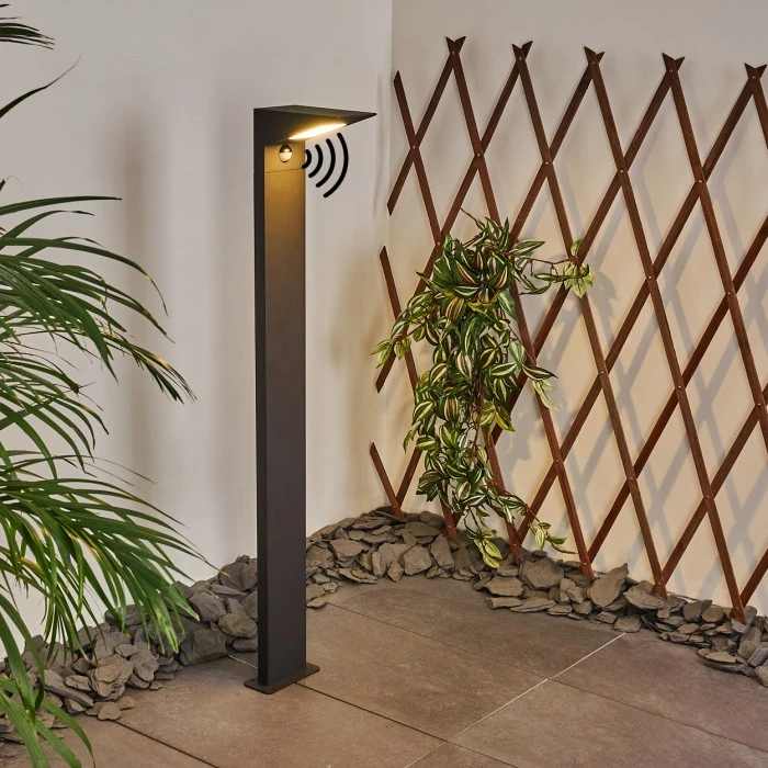 Hofstein Matlava Wegeleuchte LED Anthrazit, 1-flammig, Bewegungsmelder 3 Hofstein Matlava Wegeleuchte LED Anthrazit, 1-flammig, Bewegungsmelder