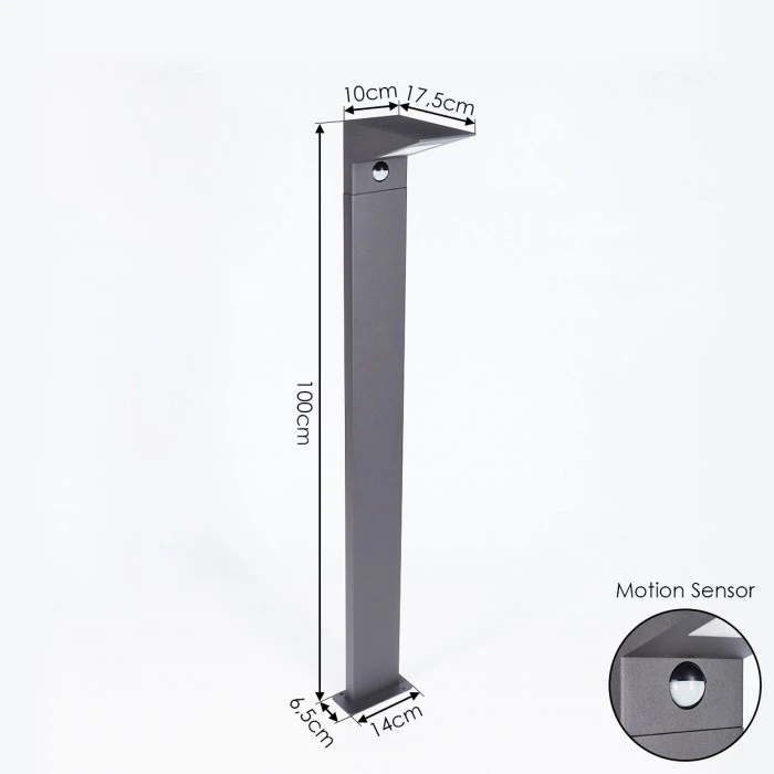 Hofstein Matlava Wegeleuchte LED Anthrazit, 1-flammig, Bewegungsmelder 6 Hofstein Matlava Wegeleuchte LED Anthrazit, 1-flammig, Bewegungsmelder – Bild 4