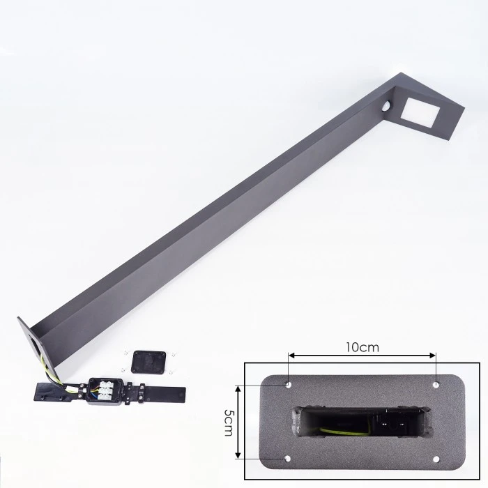 Hofstein Matlava Wegeleuchte LED Anthrazit, 1-flammig, Bewegungsmelder 7 Hofstein Matlava Wegeleuchte LED Anthrazit, 1-flammig, Bewegungsmelder – Bild 5