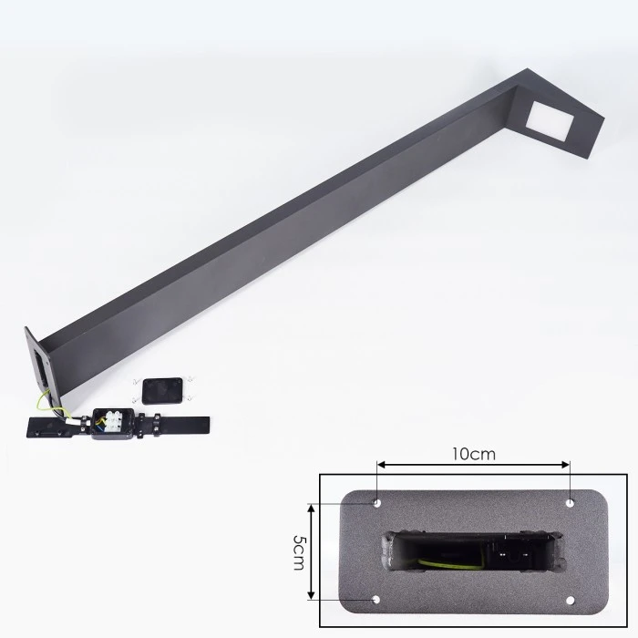 Hofstein Matlava Wegeleuchte LED Anthrazit, 1-flammig 7 Hofstein Matlava Wegeleuchte LED Anthrazit, 1-flammig – Bild 5