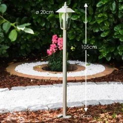 Hofstein Moskau Wegeleuchte Edelstahl, 1-flammig -Günstiges Wegeleuchten Geschäft moskau wegeleuchte h408 do1 1