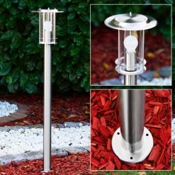 Hofstein Mulo Wegeleuchte Edelstahl, 1-flammig