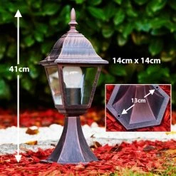 Hofstein Murto Sockelleuchte Rostfarben, 1-flammig -Günstiges Wegeleuchten Geschäft murto sockelleuchte h3080528 1