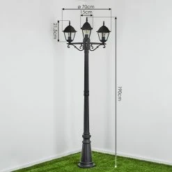 Hofstein Naofe Kandelaber Schwarz, 3-flammig -Günstiges Wegeleuchten Geschäft naofe kandelaber h3567029 3