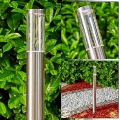 Hofstein Noreaz Wegeleuchte LED Edelstahl, 1-flammig