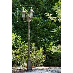 Orion Kandelaber Schwarz-Gold, 3-flammig -Günstiges Wegeleuchten Geschäft orion kandelaber al11 1123 3patina 2