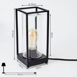 Hofstein Palanga Außentischleuchte Schwarz, 1-flammig -Günstiges Wegeleuchten Geschäft palanga aussentischleuchte h3328477 3