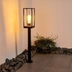 Hofstein Palanga Stehleuchte Schwarz, 1-flammig -Günstiges Wegeleuchten Geschäft palanga stehleuchte h3328491 8