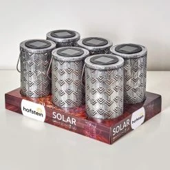 Hofstein Parikia 6er Set Solarleuchte LED Silber, Kupferfarben, 1-flammig -Günstiges Wegeleuchten Geschäft parikia 6er set solarleuchte h3328552 13