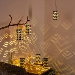 Hofstein Parikia 6er Set Solarleuchte LED Silber, Kupferfarben, 1-flammig -Günstiges Wegeleuchten Geschäft parikia 6er set solarleuchte h3328552 9