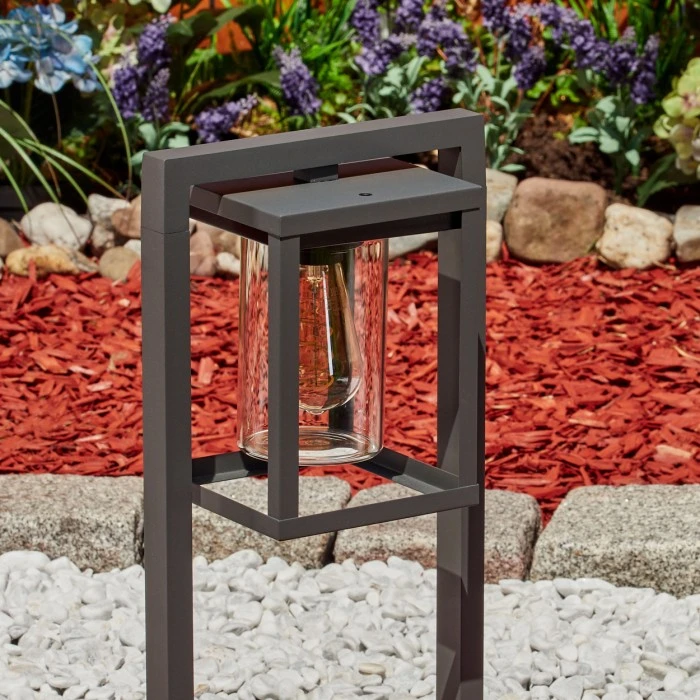 Hofstein Parkkola Sockelleuchte Anthrazit, 1-flammig 4 Hofstein Parkkola Sockelleuchte Anthrazit, 1-flammig – Bild 2