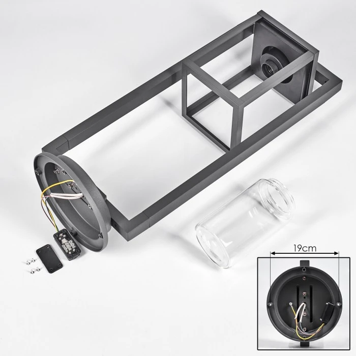 Hofstein Parkkola Sockelleuchte Anthrazit, 1-flammig 7 Hofstein Parkkola Sockelleuchte Anthrazit, 1-flammig – Bild 5