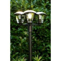 Philips Leuchten Philips myGarden CREEK Kandelaber Schwarz, Transparent, Klar, 3-flammig