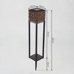 Hofstein Quarrata Solar-Wegeleuchte LED Schwarz, Braun, 1-flammig -Günstiges Wegeleuchten Geschäft quarrata solar wegeleuchte h3428924 3